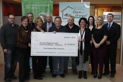 Westman Dreams for Kids Board of Directors with cheque